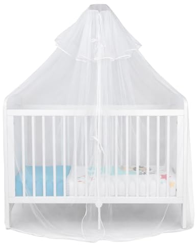 THERMOBABY - FIXI MOUTIK - Support de Moustiquaire Bébé à Fixer avec Moustiquaire Incluse 170 x 480 cm – Fixation Facile, Structure Stable – Compatible Lit Bébé Standard – Protection Anti-Moustiques