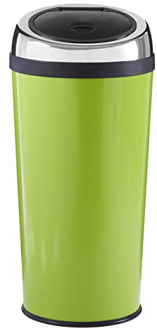 Premier Housewares Abfalleimer mit Klappdeckel emailliert 30 l lindgrün