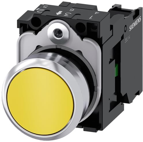 Siemens SIRIUS ATC Taster Rund Metall/A glänzend gelb 1 NA Borne Schraube