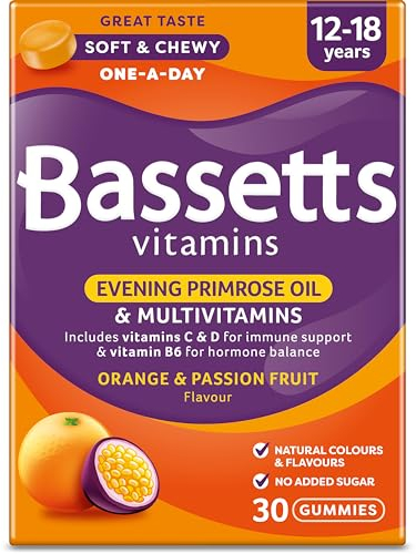 Bassetts Vitamins 12-18 Years Evening Primrose Oil Orange & Passion Fruit Flavour Multivitamins 30 Gummies