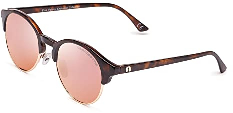 CLANDESTINE - Occhiali da Sole Sferico 9 Habana Rose by Elsa Pataky - Lenti HD Nylon Rosa e Montatura in PC+ e Acciaio Inox - Occhiali Unisex - Smart Vision Technology - Più Nitidezza e Meno Riflessi