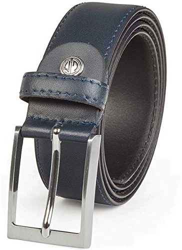 LINDENMANN Gürtel Herren Vollledergürtel aus Rindleder, 35 mm breit, kürzbar, Gürtel Herren XXL, marine, Farbe/Color:blau, Size US/EU:Bundweite 105 cm Gesamtlänge 120 cm W 41.3 XL