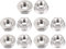 sourcing map 3/8-16 Serrated Flange Hex Lock Nuts, 304 Stainless Steel, 10 Pcs