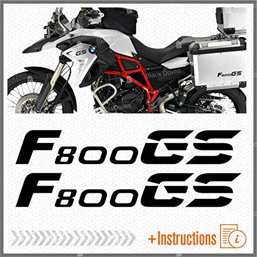 2pz Adesivi compatibile con Moto F800 GS Motorrad F 800 (Nero)