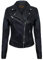 Giacca in Pelle da Donna Nero Giacca in Vera Pelle Stile Motociclo Classico XL