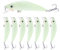 GLITZFAS Kunstköder Set Leuchtend Wobbler Angelköder Lure Bionische Köder Minnow Harten Köder 7 Stück