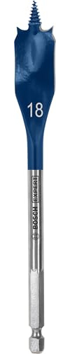 Bosch 1x EXPERT Self Cut Speed Flachfräsbohrer, 18 x 152 mm | für Weichholz, Spanplatte, Ø 18,00 mm, Professional Zubehör Bohrmaschine