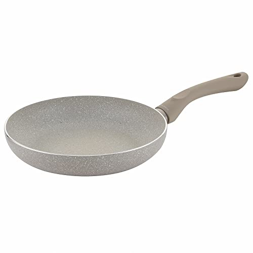 FLORINA - Bratpfanne aus Aluminium SANDY ORGANIC I 24 cm Durchmesser I Pfanne Induktion I Antihaftbeschichtet Universalpfanne I Geeignet für Induktionsherd, Gasherd und Elektroherd (Grau)