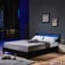 Home Deluxe - LED Bett Astro - Schwarz, 140 x 200 cm - inkl. Matratze und Lattenrost I Polsterbett Design Bett inkl. Beleuchtung