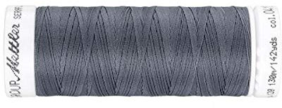 Seraflex - elastisches Garn zum Nähen - Alleskönner -2 Rollen á 130 m, Mausgrau