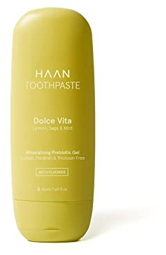 HAAN - Zahnpasta remineralisierend mit Fluorid und natürlichen Inhaltsstoffen Dolce Vita 50ml - Nachfüllbar und vegan