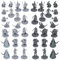 40 miniature da tavolo fantasy per dungeon e draghi. 28 mm in scala 10 disegni unici, miniature non verniciate, ideali per miniature di D & D