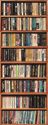 A.Monamour Türtapete Selbstklebend Türfolie Türposter 3D Bücherregal Voller Bücher In Bibliothek Vintage Bücherregal Hintergrund Vinyl Folie Türdeko Tapete Wandbild Türaufkleber Türtattoo 77 x 200 cm