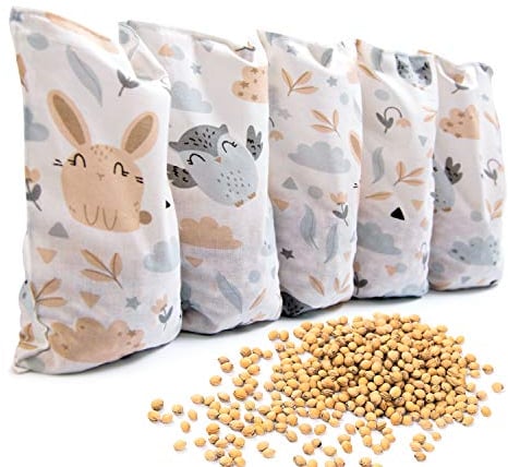 Amilian Kirschkernkissen Mikrowelle 55 x 20cm Wärmekissen Rücken Kirschkernkissen Nacken Schulter Wärmekompresse Körnerkissen Kinder Erwachsene Massagekissen Kältekissen Kirschkernkissen gross