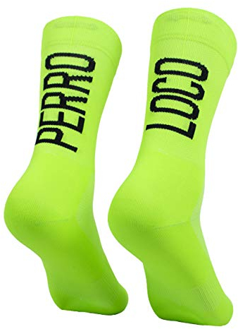 PERRO LOCO CLOTHES Ultradünne Kompressions-Radsocken, Sommer, atmungsaktiv, antibakteriell, Kompression. Ultraleichtflugzeug. (DE/NL/SE/PL, Numerisch, 43, 45, Regular, Regular, Grün)