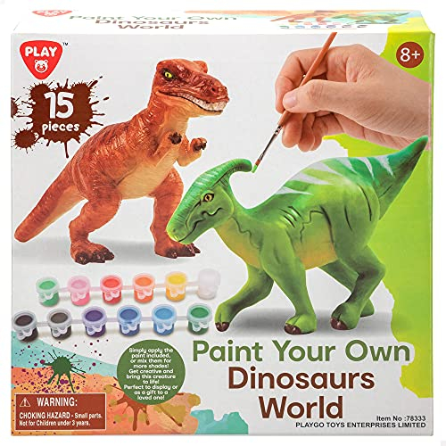 ColorBaby Play, Set Figuras para Pintar de Dinosaurios para niños, Animales para Pintar, Manualidades de Juguete para niños (46753)