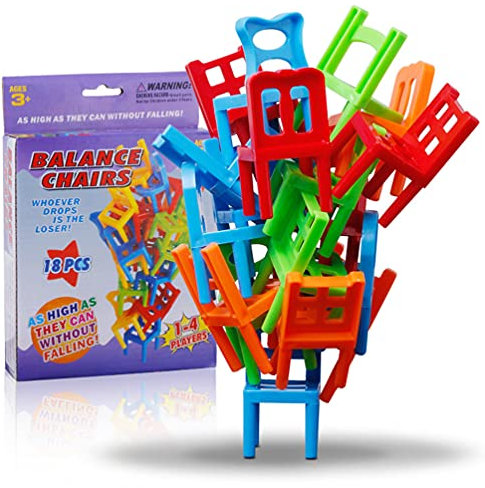 Yxian Kinder Stapelstuhl Spiel Stuhl Familienspiel Brettspiele Interaktives Eltern-Kind-Spielzeug Farbe Stuhl Spielzeug