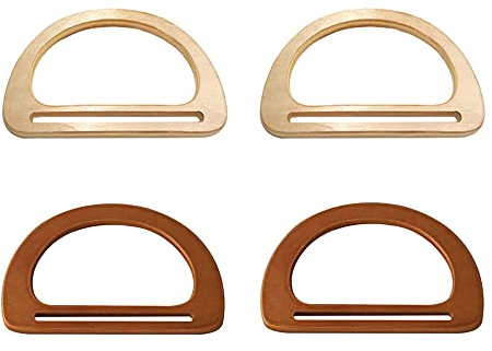 Gotetiso Taschengriffe 4 Stück Holzgriffe für Taschen Taschengriff Taschengriff Handtasche Holztasche Griff Handtasche Griff Taschengriffe Holz Holzgriffe für Taschen Tasche Griff für Taschen