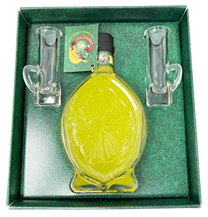 Limoncello - Scatola regalo in elegante bottiglia con due bicchieri