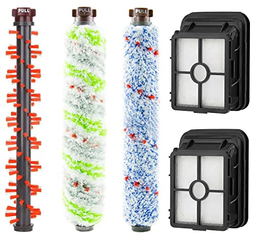 Wessper Zubehör für Bissell Crosswave 3-In-1, 1 Mehrzweck-Hauptbürste +1 Haustier-Rollbürste +1 Teppichbürste +1 Bodenbürste +2 Filter für Bissell CrossWave 1866 1785 2052 1713 2225 Staubsauger