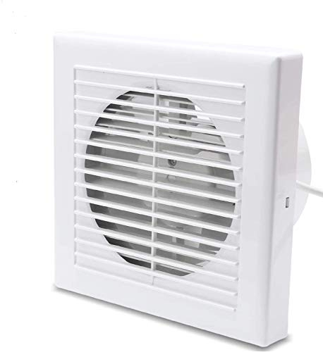 Randaco Badlüfter Ø 100mm Mit Ruckstauklappe Wandventilator Lüfter mit nachlauf, badezimmer Abluft Ventilator Küche WC Bad Lüfter, Weiß, Leiser Betrieb Ventilator
