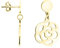 SOFIA MILANI - Damen Ohrringe 925 Silber - vergoldet/golden - Blumen Ornamenten Ohrhänger - E1268