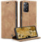 CaseMe Handyhülle für Xiaomi Redmi Note 11 Pro 5G/4G Hülle für Redmi Note 12 Pro 4G Premium Leder Klappbar Flip Case Tasche Magnet Kartenfach Schutzhülle für Redmi Note 11 Pro/Note 12 Pro 4G, Braun