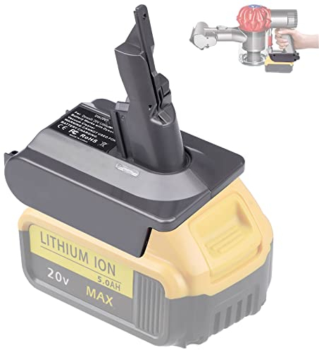 JJXNDO V7 Battery Adapter for Dewalt 20V Lithium Battery Converted to Replace for Dyson V7 Battery, Use for Dyson V7 Series Vacuum Cleaners Animal Absolute Fluffy HEPA Cordless Stick(Adapter ONLY)