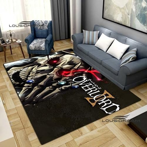 BGAFAG Anime Overlord Teppiche Für Wohnzimmer, 3D-Druck, Schlafzimmer, Großflächige Teppiche, Weiche Teppiche Für Zuhause, Kinderzimmer, E5810, 80 X 120 cm