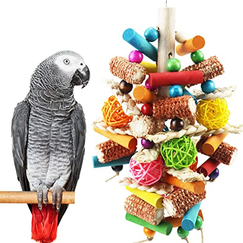 Kewkont Natural Corn cob Parrot Chewing Toy, Hanging as Foraging Toy