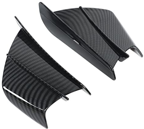 Motorrad Winglet, Universal Kohlefaser ABS Aerodynamischer Spoilerflügel mit Selbstklebenden Seitlichen Luftabweisern Motorradverkleidung Winglets für YZF R3 R25 Z400