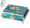 SUMTree Vintage Music Box - Metal Musical Jewelry Box Keepsake Box Weiss Schmuckkästen Blau Schmuckbox Schmuckkiste Schmuckkoffer für Ring Armband Ohrringe Damen Geschenk Geburtstag