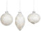 Goodwill Christbaumkugel Glas Creme-Weiß 8 cm Vorteilangebot Ass Pro 3 Stück