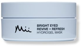 Mii Cosmetics Bright Eyed Revive + Refresh Hydrogel Eye Mask | Hydrates, Depuffs, & Brightens the Under-Eye Area | Under Eye Gel Patches for Dark Circles, Dullness, & Puffiness | 60 Cooling Pads