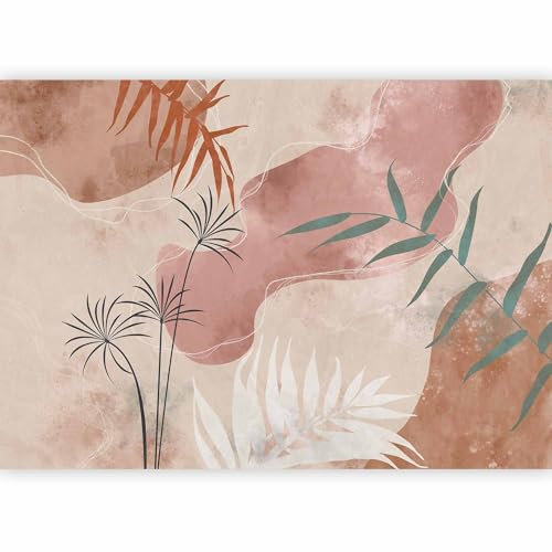 murando - Papier peint panoramique abstrait 350x256 cm - Revêtement mural décoration pour chambre salon cuisine - Design unique et moderne - Gris marron rouge - a-A-10351-a-a