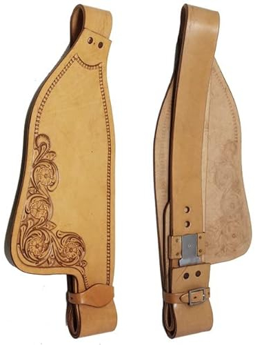 WILD RACE Horse Western Ersatz-Sattelschutzbleche für Erwachsene aus echtem Leder/Horse Western Adult Genuine Leather Replacement Saddle Fenders (Stil-02 (Style-02))