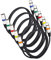 PERMUST 5 Pack Cable de micrófono XLR macho a hembra de 3 pines 1,5 m / 4 pies, cable de conexión de cable de señal DMX Cables para luz de escenario conector de metal
