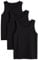 ZRWASKA® Men's Vests Tank Tops Black Sleeve-Less Plain Cotton Undershirts Out Door Breathable Slim Fit Summer Top Vest Everyday Athletic wear Easy Fit Dry-Fit Workout Shirts Black (Pack 3) Size Small