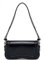 Kleine Damen-Handtasche, Umhängetasche, PU-Leder, Clutch, Hobo-Handtasche, mit Reißverschluss, Schwarz