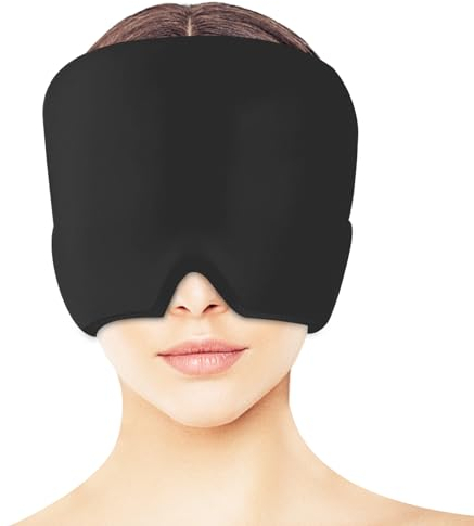 Lectorias Migraine Relief Cap, Migräne Maske Mütze, Kühlmaske Gesicht, Kopfschmerzen Maske, Migränemaske Einlagiges Design, Headache Relief Cap, Gel Kältetherapie Maske Gegen Geschwollene Augen