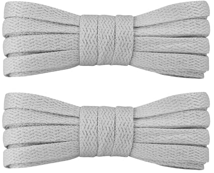 7STROBBS Cordones Gris Claro,Cordones Planos de Converse Altas Bajas Air Force Deporte,8mm Anchos Cordones de Zapatos de Niños Adultos,Cordones para Converse Azul(110cm-2 Pares)