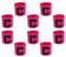 Hosifiy 10Pcs Fußball Kapitänsbinde, Rosa Nylon Elastische Fußball Armbinde Einstellbare Fußball Kapitän Armbänder C Arm Band für Jugend Erwachsene Sport Training