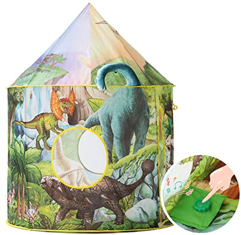 Benebomo Kinderzelt, Dinosaurier-Spielzelt, Spielhauszelt für Garten, Zelt für Kinder, Drachen-Kinderzelt drinnen und draußen (Dino (Schaltfläche))
