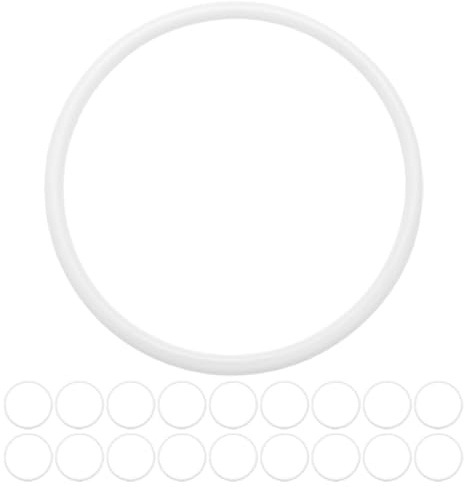 Tofficu 30 Stück Weiße Traumfänger-Ringe 8 5 cm Kunststoffringe Floraler Kranz Makramee-Ring Zum Aufhängen Von DIY-Bastelarbeiten Feiertagsfeiern