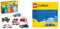 LEGO Classic Kreative Fahrzeuge, Bausteine-Set für Bunte Modellautos inkl. LKW & Classic Blaue Bauplatte, quadratische Grundplatte mit 32x32 Noppen als Basis Sets