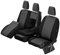 Z4L Sitzbezüge für Zafira Life ab 2020 / Vivaro ab 2020-3 Sitzer - Polyester Grau - Passgenau für Version mit Tisch Vorne auf dem Beifahrersitz