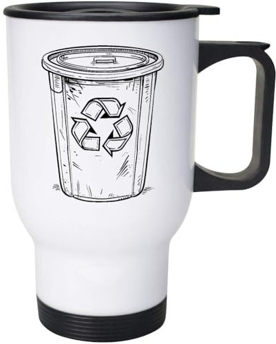 Azeeda 400ml 'Recycle Bin' Reusable Coffee/Travel Mug (MG00079058)