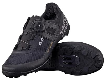 Leatt Herren Scarpe MTB Proclip 6.0 Endurance Con Tomaia In Fibra Polimerica Leggera E Trasparente fahrradschuh, Schwarz, 44 EU