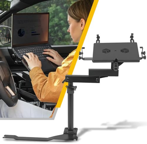 EZREXPM Truck Laptop Mount Fit for 2024 2025 Toyota Tacoma Computer Mount Laptop Stand Holder Desk Tablet Holder Accessories, for Passenger Seat Fit Laptop Up to 17