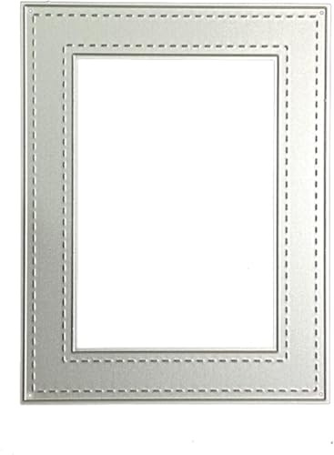 Rechteckige Rahmen-Stanzform für Kartenherstellung, Metall-Stanzformen, Glückwunsch-Stanzformen, Geburtstags-Prägeschablonen für DIY, Scrapbooking, Dekoration, Geburtstag, Hochzeit, Segenskarte